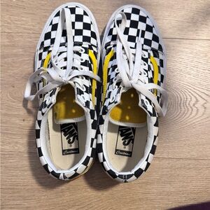 Vans Checkered Sneakers - Black, White, Yellow